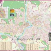 Карта -Вінниця план міста 135х97 см М1:10 000 ламинированная Код товара 222663