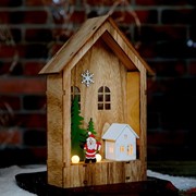 Декор с подсветкой 'Праздничный домик' 6x15x23,5 см фото