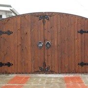 Ворота, калитки деревянные фото