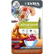 Набор восковых акварельных мелков Aquacolor, 12 цветов в металлической коробке 12 цветов фотография