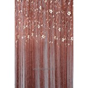 Штора нить с эффектным шитьем Лиана коричневая №10 (размер 3×2.80) фото