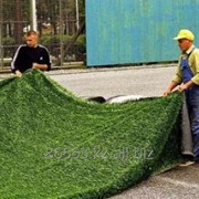 Укладка искусственного газона, травы фото