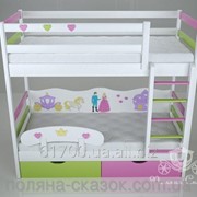 Кровать двухъярусная детская Принцесса фото