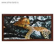 Картина “Леопард на дереве“ 56х106см рамка микс фото