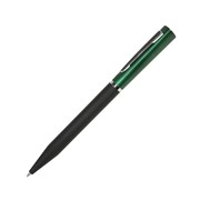 M1, ручка шариковая, черный/зеленый, пластик, металл, софт-покрытие фотография
