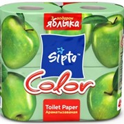 Туалетная бумага Sipto Color цветная, запах яблока