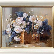 Картина Angela Vernetti "Белые розы". 61х51см. арт.4540W-1128 Dekor Toskana