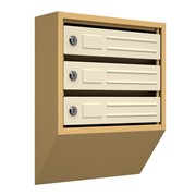 Вертикальный почтовый ящик Родонит-С-3, бежевый фото