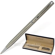 Ручка шариковая Galant GFP001, подарочная, корпус серебристый, хромированные детали, синяя