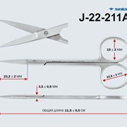 Ножницы глазные прямые остроконечные 115мм н-41-1 J-22-211А фото