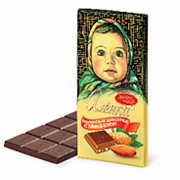Шоколад Алёнка, Красный Октябрь, молочный с миндалем, 100 гр. фото