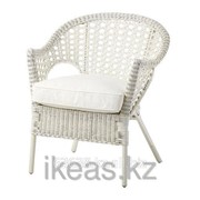Кресло с подушкой-сиденьем, белый ФИННТОРП,ЮПВИК