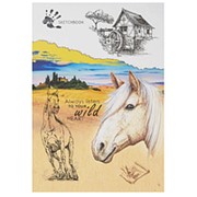 Скетчбук Миленд “Рисунок лошади“, А5, 48 листов, КБС, глянц. ламинация, 48-6791 фотография
