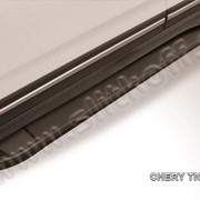 Пороги алюминиевые Optima Black для Chery Tiggo 5 AL-CT5-001 фото