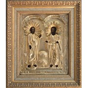 Старинная икона "Святые Пётр и Павел"