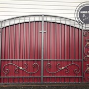 Ворота из профильной трубы, ворота из профнастила фото