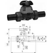 Мембранный клапан тип 314, PVC-U С втулками для электромуфтовой и стыковой