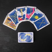 Карты гадальные “Марсельское Таро“ 78 карт, 12х16см, синие, премиум фото