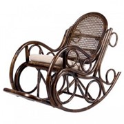 Кресло-качалка Novo с подушкой орех фотография