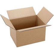 Четырёхклапанная крафтовая коробка (38 х 30 х 28,5 см) фото