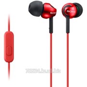 Наушники проводные Sony EarPhones MDR-EX110APR Red with Mic фото