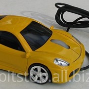 Мышка компьютерная проводная Ferrari F430 желтая 933YL-W фотография