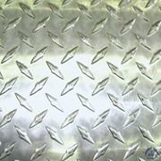 Рифлёный алюминиевый лист “Чечевица“ 1,5х1500х3000 мм АМГ2НР фотография