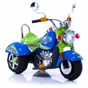 Электромобиль-мотоцикл Geoby Harley W320-D51 синий с салатовым 6925 фотография