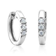Серьги золотые с бриллиантами VVS1/F 0.20Ct фото