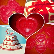 Сердечки на торт съедобные,украшения для кондитерских изделий фотография