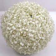 Искусственный самшит шар белый, d 38 см фото