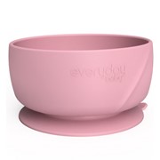 Тарелка EveryDay Baby Детская силиконовая глубокая тарелка на присоске, розовый фото