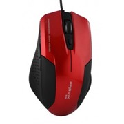 Мышь Pravix красный глянец провод 1 5м USB-порт