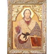 “Спас Вседержитель“ иконы и картины из янтаря возможно на заказ фото