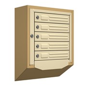 Антивандальный почтовый ящик Кварц-С-5, бежевый фото