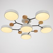 Светильник 35436/6 LED 144Вт 3000-6000К белый-черный 80х80х17 см фото