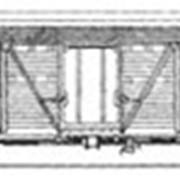 Перевозка грузовая железнодорожная, 4-осный крытый двухъярусный вагон для скота, модель 11-245 - со служебным помещением.