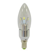 Лампа светодиодная 3 Вт, Е14, тип - «свечеобразная / прозрачная» IBB/F