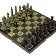 Шахматы “Змеевик“ 37.5 х 37.5 см. фото