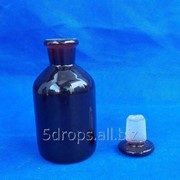Склянка для реактивов тёмное стекло с притёртой пробкой 125 мл (узкое горло)
