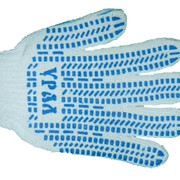 Перчатки ЛЮКС белые 5 нитей с ПВХ покрытием «Протектор»