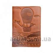 Обложка для паспорта Adventure коричневый Кожа фотография