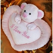 Валентинки, мягкая игрушка-подушка "Я тебя люблю"