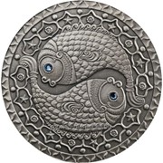 Зодиак. Рыбы - серебряная монета (Беларусь) фото