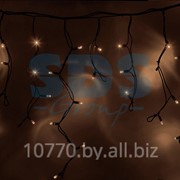 Гирлянда Айсикл (бахрома) светодиодный, 4,0х0,6м, черный провод “КАУЧУК“, 220В, диоды тепло-белые, NEON-NIGHT фотография