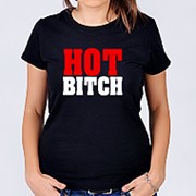 Женская футболка HOT BITCH фото