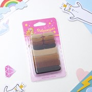 Резинка для волос 'Махрушка ассорти' (набор 12 шт) шоколад фото