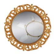 Зеркало настенное 'Лоск', d зеркальной поверхности 21 см, цвет золотистый фото