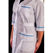 Медицинский халат Снежана с орнаментом Универсал , сорочечная фото