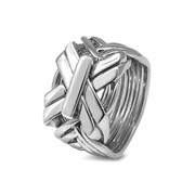 Мужской серебряный перстень головоломка от Wickerring фото
